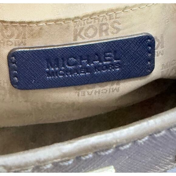 Michael Kors Dillon Satchel in Navy Blue Floral - Picture 13 of 13